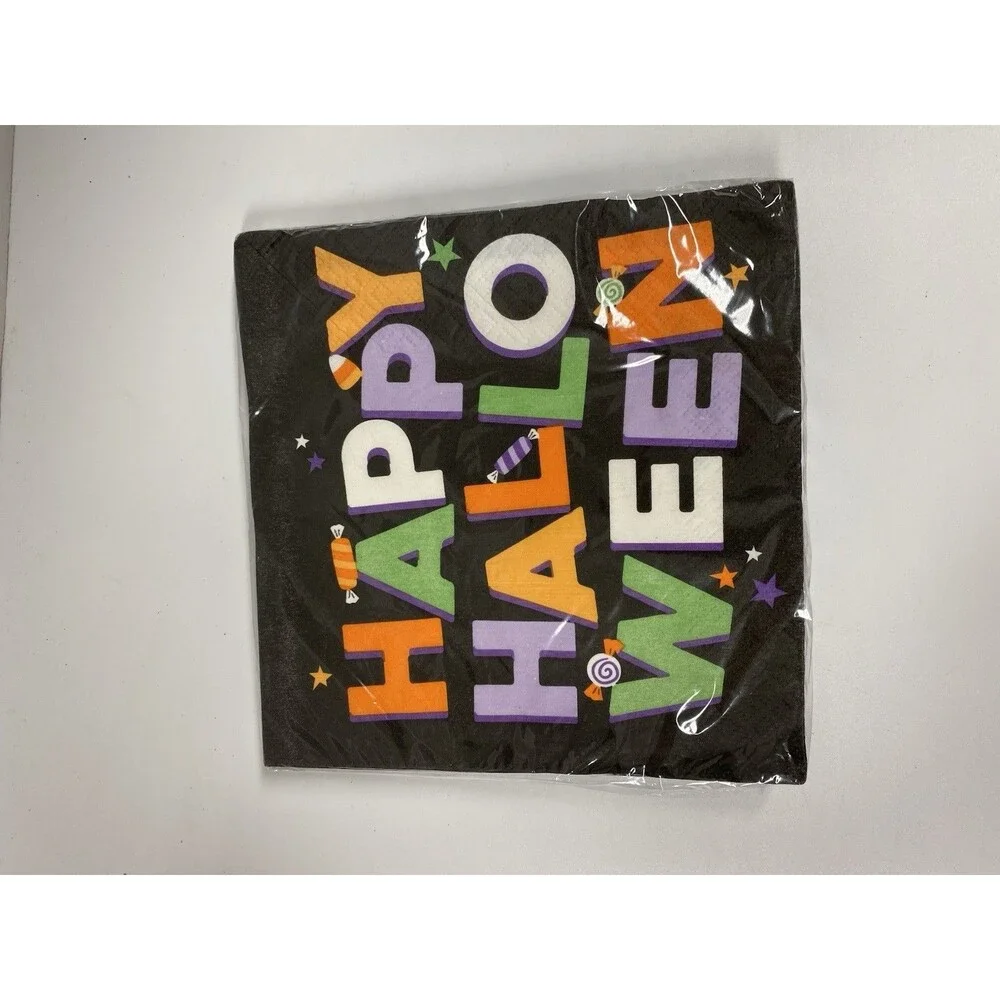 Halloween party supplies Plates, Cups, Napkins And decorations Party Of 8 #315
